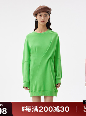 播卫衣2023秋商场同款圆领套头设计感文艺上衣女BDQ3VD0553