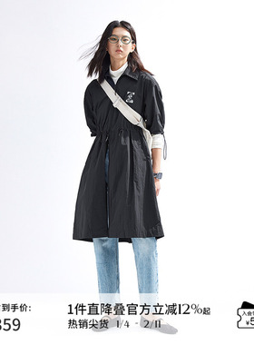 播拉链连衣裙女商场同款2024春夏小个子机能户外a字裙BDR1LD0014