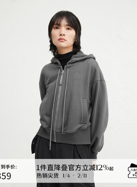 播商场同款小川浩史胶囊慵懒风美式24冬连帽领短外套女BDR4WD4035