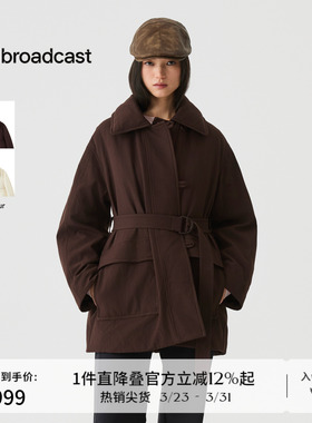 播通勤风衣式短款鸭绒羽绒服女冬季宽松户外外套DDS4RD5266