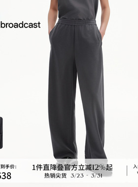 播商场同款美式轻薄宽松阔腿裤女夏新款慵懒风休闲裤BDS2KD2112