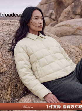 【90白鸭绒】播26冬新品轻薄H型短款羽绒服衬衫领外套DDT4RD2048