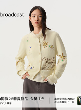 播商场同款ENIKO EGED系列童趣提花针织开衫女26春新品BDT1UD1406