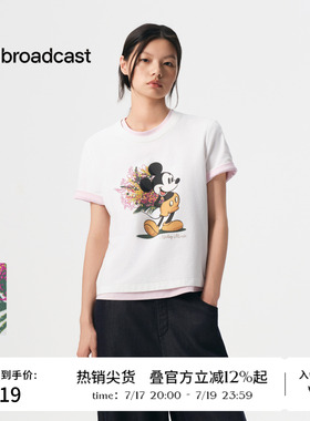 播春夏迪士尼米奇系列休闲短袖T恤女BDS3YD3031
