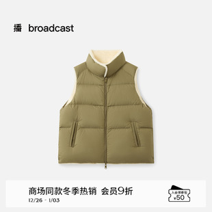 新款 立领加厚羽绒马甲女25冬季 保暖上衣BDS4MD3591 短款 播商场同款