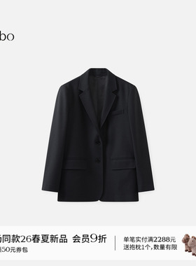 播 bo商场同款经典平驳领西装女26春季新款通勤外套BDT1XD2105