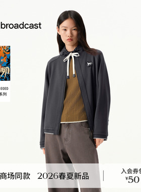 播商场同款ENIKO EGED系列连帽拉链外套女26春季新款BDT1WD1231