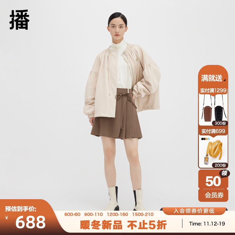 播小个子棉服外套女2023冬季新款设计感时尚短款棉衣DDQ4PD5560