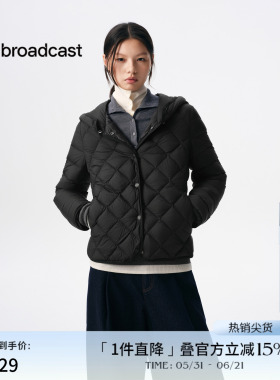播商场同款短款轻薄连帽羽绒服女秋季新款保暖外套BDS3RD3587
