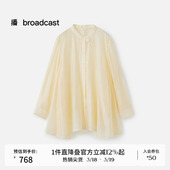 洋气长袖 女秋新品 衬衣BDS3CD4648 圆领别致宽松衬衫 播商场同款