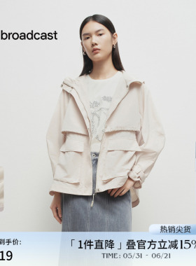 播商场同款连帽工装短外套女春秋新款户外穿搭上衣BDS1WD1162