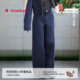 复古风宽松阔腿牛仔裤 女26春季 新款 播倪妮同款 长裤 BDT1KD1167