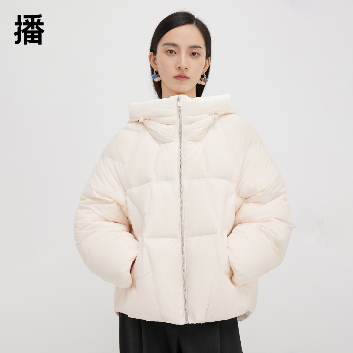 WP90绒轻薄羽绒服女商场同款冬新款短款面包服外套BDQ4RD0958