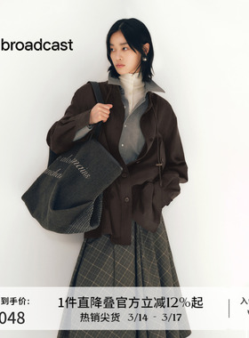 播商场同款休闲宽松短外套女秋季新品立领美式上衣BDS3WD3313