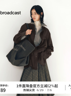 播商场同款休闲宽松短外套女秋季新品立领美式上衣BDS3WD3313