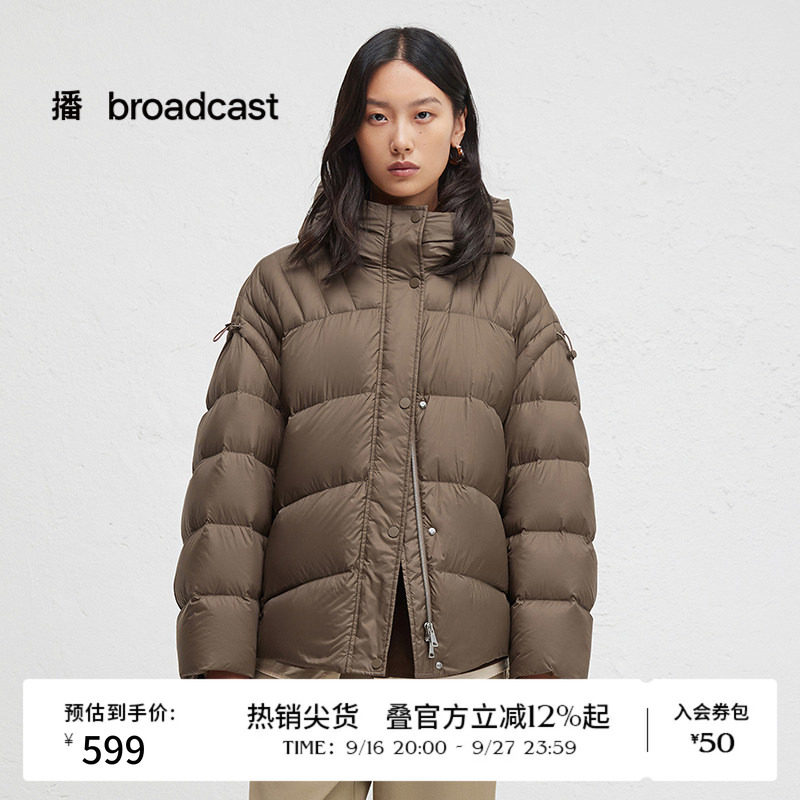 播冬季90白鸭绒羽绒服女休闲宽松面包服保暖外套DDR4RD5081图片