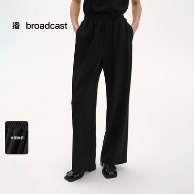 播商场同款薄款宽松直筒休闲裤女25夏新款高腰显瘦长裤BDS2KD2081