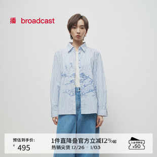 女25春秋新款 Hui联名系列条纹衬衫 BDS1CD1407 Zhang 播商场同款