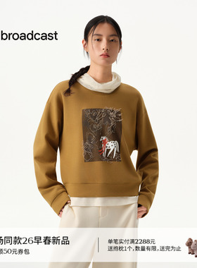 播商场同款ENIKO EGED系列小马印花宽松卫衣女26春新款BDT1VD1240