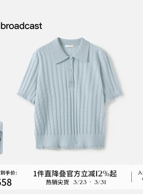 播POLO领正肩毛针织衫BDS3SD3225