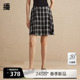 播格纹半身裙女2024春夏新款 小个子学院风高腰a字裙DDR2BD5707