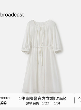播商场同款泡泡袖度假短袖连衣裙女夏日新款出游长裙BDS7LD2955