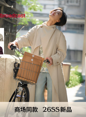 【精梳棉】播倪妮同款通勤长款宽松风衣外套女26春新款BDT1FD1181