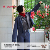 BDT1WD1172 宽松盘扣牛仔短外套女26春新款 新中式 播倪妮同款