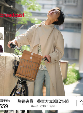 【倪妮同款】商场同款播26春夏气质长款宽松风衣外套BDT1FD1181