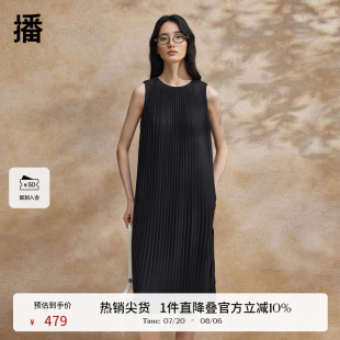 休闲宽松简约长裙BDR2LD1356 播优雅无袖 连衣裙女商场同款 夏季 新款