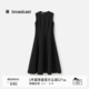 播商场同款 连衣裙BDS1LD1336 小黑裙女春秋新款 鱼尾收腰法式 无袖