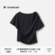 播商场同款 黑色一字领T恤女春夏收腰显瘦上衣BDS2YD2526