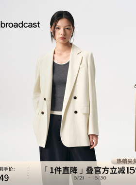 播商场同款通勤宽松西装女秋季新款休闲显瘦气质西服BDS3XD3073