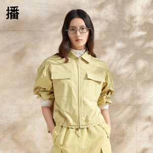 播工装短外套女2024春夏新款小个子休闲宽松夹克上衣BDR1WD0149