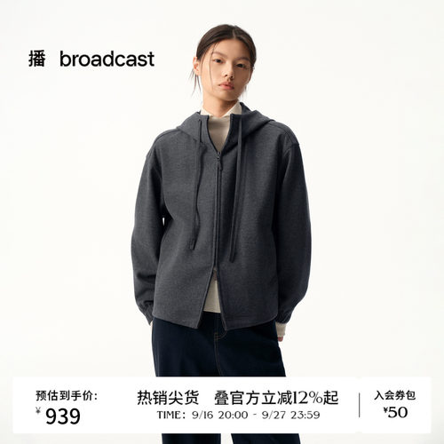 休闲连帽短款