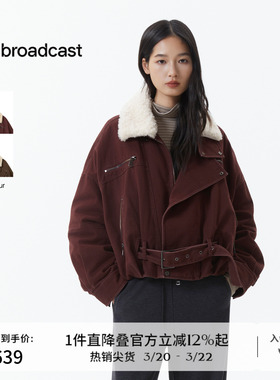 播酷飒毛领短款派克羽绒服女冬季宽松保暖外套DDS4RD5305