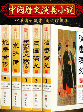 中国历史演义小说 精装16开全6册 说岳全传/说唐全传/杨家将演义英烈传/隋唐演义/三国演义/水浒传 中国侠义小说 武侠小说 正版
