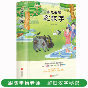 来龙去脉究汉字申怡说文解字典书籍跟随申怡老师解锁汉字秘密200个常见汉字拼音笔顺字形字义知识拓展解读小学生基础汉字学习读本