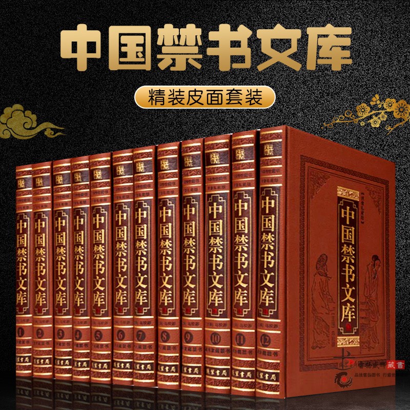 中国禁书文库 正版全套 中国古代禁小说/名著/禁书名著/图文珍藏版皮面16开12册