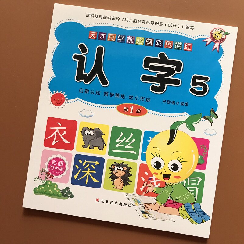 幼儿园小中大班儿童学写汉字笔顺偏旁描红描写铅笔练字帖 宝宝认字识字书 3-6岁学前班幼小衔接教材描字本汉字描红本1 大字护眼
