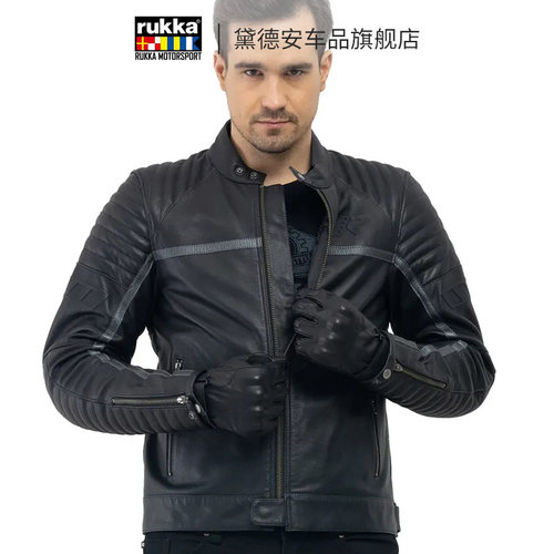 RUKKA卢卡摩托车骑行皮衣男四季