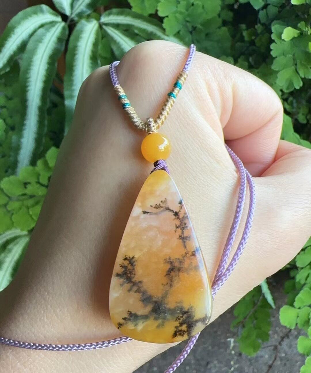 杨玉家云南天然黄龙玉水草花鸡油黄平安无事牌挂坠件证书包邮新款