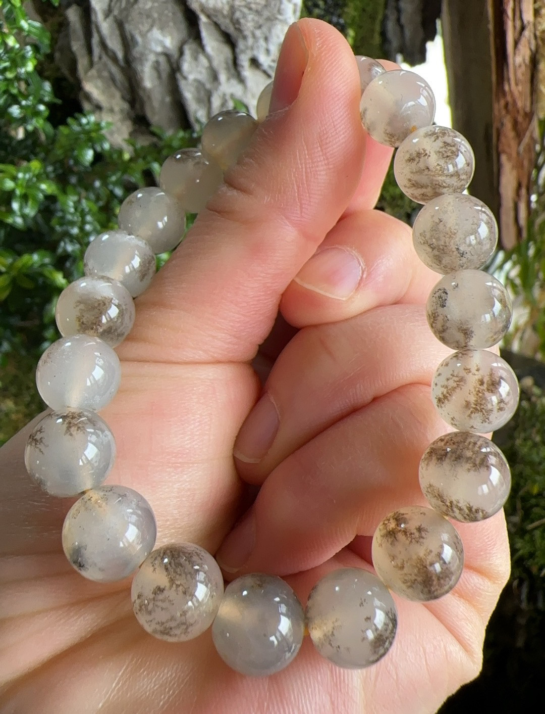 杨玉家云南天然黄龙玉冰种水草花圆珠9.6MM女士手串证书送礼证书