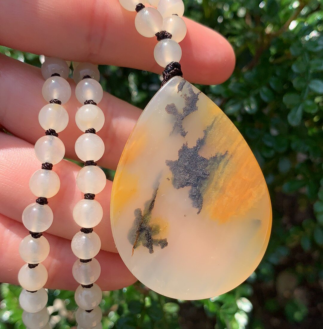 杨玉家天然黄龙玉高冰种水草花水滴平安无事牌挂件毛衣链证书包邮