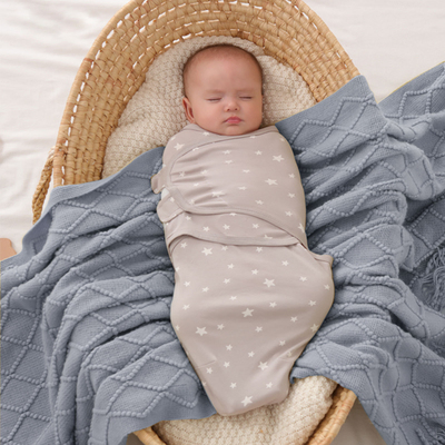 热销款新生儿抱被防惊跳包巾