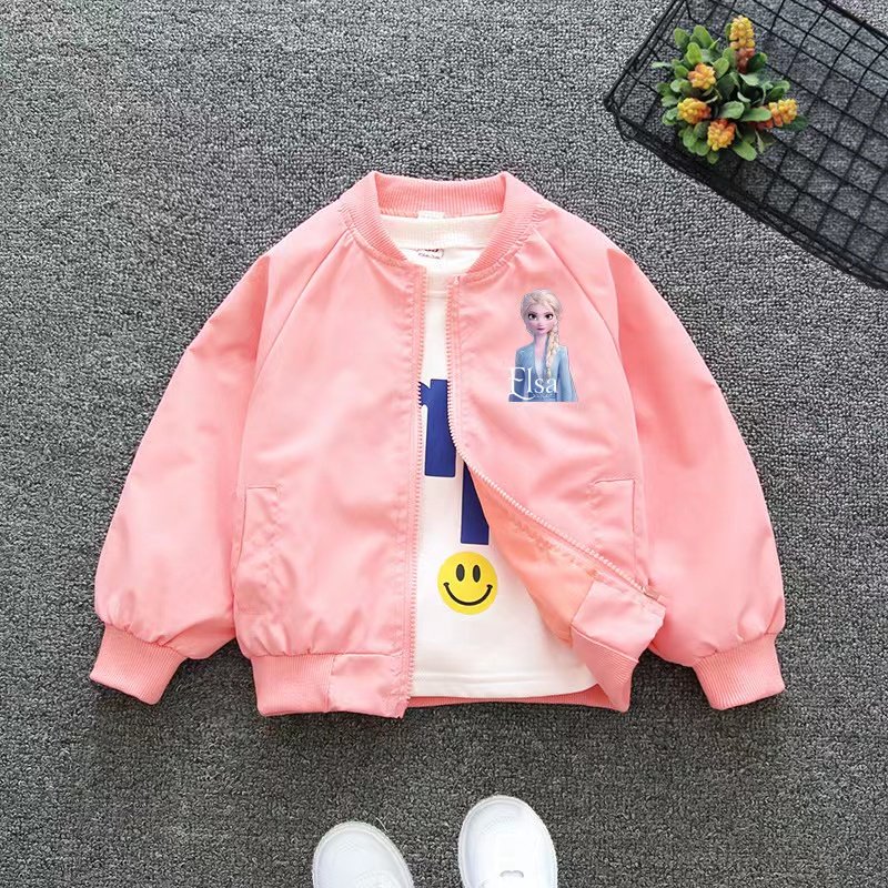 女童薄款外套2023春秋装新款网红中大儿童装女孩公主棒球服潮洋气
