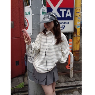 chico2026春季 可甜可盐韩女感芽边小翻领百搭小衫