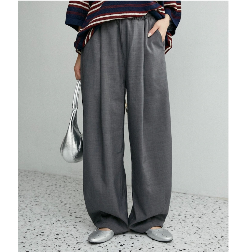 PL2026春夏 男女同款 简约百搭宽松立体感休闲裤