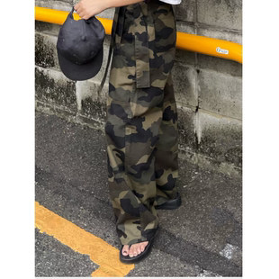 休闲系腰带立体剪裁迷彩纯色气球裤 纯正 2025秋冬
