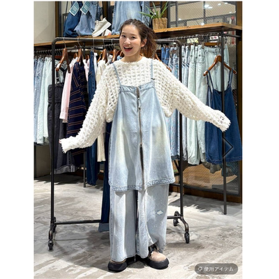 N2026春夏 甜美镂空圈纱棉线混纺宽松叠搭针织衫